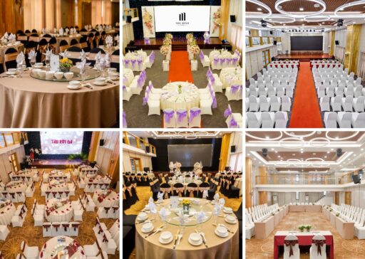 Sảnh hội nghị Rosewood tại khách sạn Nhu Minh Plaza Đà Nẵng có thể đáp ứng nhiều nhu cầu khác nhau về sức chứa và cấu trúc sắp xếp